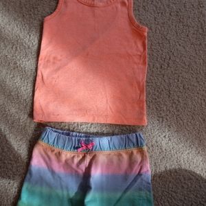 Toddler girls rainbow clothes set